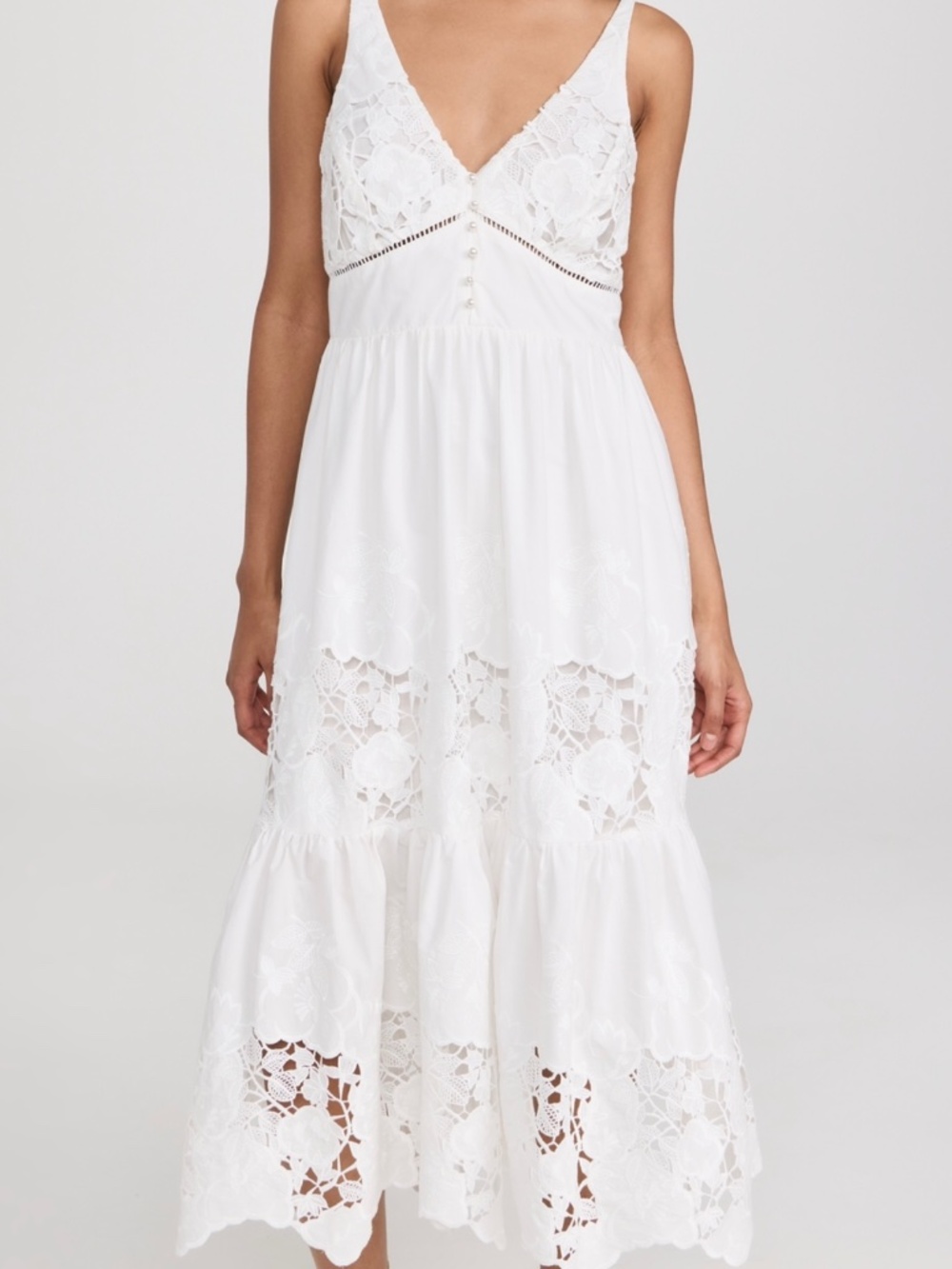 Generation Love White Pippa Midi Lace Sundress